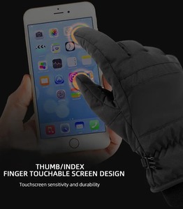 ถุงมือขี่จักรยานกันลมและกันน้ำสำหรับผู้ชายถุงมือสกีหนังสำหรับฤดูหนาวอบอุ่นใส่สบาย - Product Image 3