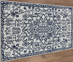 Alfombra Moderna de Lana con Diseño Floral, Hecha a Mano, con Base de Látex, para Decoración de Hogar de Lujo - Product Image 5