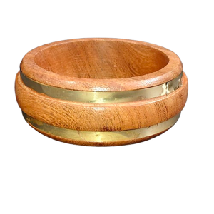 Brazalete Circular de Madera Natural Sólida Hecho a Mano, con Acabado Pulido Liso – Joyería Minimalista Ecológica - Product Image 1