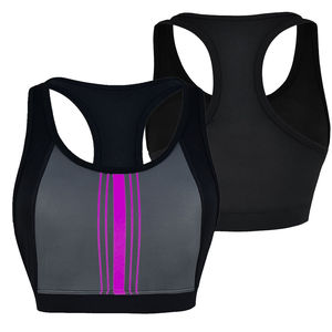 Soutien-gorge de sport sans coutures pour femme, maintien moyen, rembourrage amovible, respirant, écologique, pour fitness et yoga, avec logo avant, OEM - Product Image 3