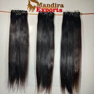 Paquets de vendeur à cuticules alignées vente en gros d'extensions de cheveux humains Remy Indian Virgin Straight Temple non transformés - Product Image 2