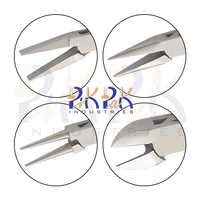 Kit de pinces à bijoux 4 pièces avec chaîne de 115mm de taille de poignée Ergo, pince plate à bec rond, coupe latérale Kit de pinces de bricolage pour la fabrication de bijoux