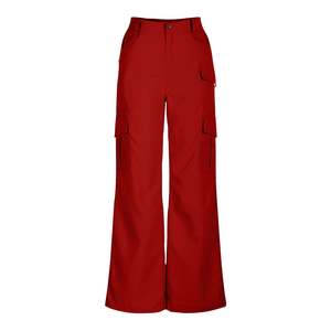 Pantalon cargo léger à jambe droite pour femmes avec des poches pratiques et un style décontracté et décontracté pour tous les jours - Product Image 1