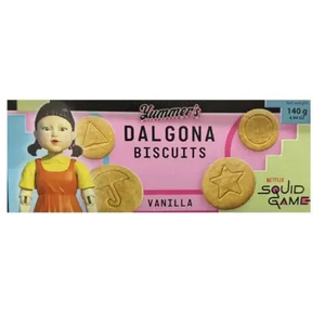Prix compétitif Fabriqué en usine de qualité supérieure Yummers Dalgona Biscuit avec formes Cercle Étoile Parapluie Triangle 140g - Product Image 2