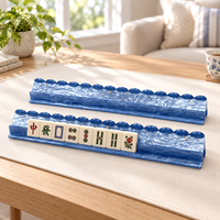 Supports de Mahjong en Acrylique Shangde 5mm Texture Coquille, Lot de 4 Supports de Tuiles de Mahjong pour Soirées Jeux, Vente en Gros