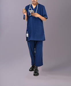 Vente en gros de tenues d'hôpital d'été unisexes avec logo personnalisé, combinaisons, blouses de laboratoire médicales, ensembles d'uniformes d'infirmière - Product Image 1