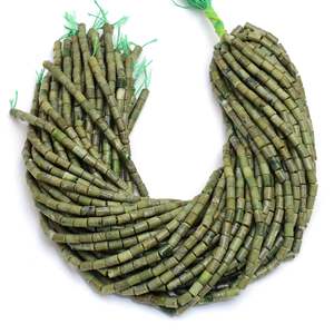 Cuentas de Jade Verde Natural Chakralume, Rectangulares/Cuadradas, de 15 Pulgadas, Sueltas, para la Fabricación de Joyas, Certificadas por BEIJING CUG, Rajasthan - Product Image 3