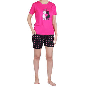 Vente à prix réduit, ensemble t-shirt et short de couleur unie pour femmes avec logo personnalisé et tableau des tailles - Product Image 2