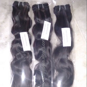 Inde Temple extensions de cheveux bruts légers ondulés Remy cheveux faisceaux avec HD dentelle 20-30 pouces longueur numéro de modèle cheveux - Product Image 3