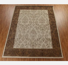 พรมอินเดียประดับด้วยขนสีแดงสดทำด้วยมือลายแอ็บสแตรกต์ที่สวยงามปรับขนาดได้มีให้เลือกหลายสี - Product Image 3