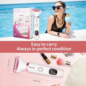 Rasoir électrique étanche 5 en 1 pour femme, recharge USB, tondeuse pour poils du nez, sourcils, ligne du bikini, aisselles, jambes, lavable IPX7 - Product Image 5
