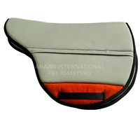 Tapis de selle respirant en maille pour cheval, double couche de mousse, doublure en fourrure, léger, absorbant les chocs, pour l'endurance et l'entraînement
