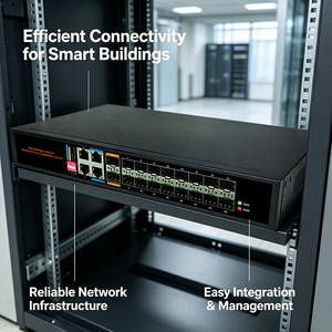 18 Gigabit-Netzwerk SFP-Glasfaser-Ethernet-<span class=keywords><strong>Switch</strong></span> Netzwerk CCTV 18 SFP-Port-Glasfaser-<span class=keywords><strong>Switch</strong></span> für IP-Kamera - Product Image 4
