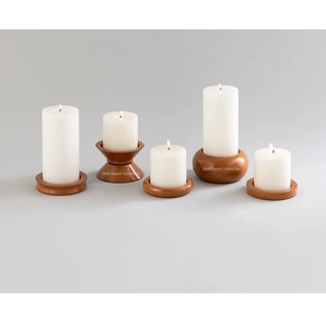 Bougeoir en métal élégant décoratif à la maison pour la décoration d'éclairage de table Bougeoirs faits à la main finis bruns - Product Image 6