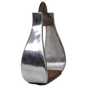 Gravé poids lourd adulte Western Bell Show étriers en aluminium Construction main large semelle stabilité rodéo trail équitation - Product Image 3