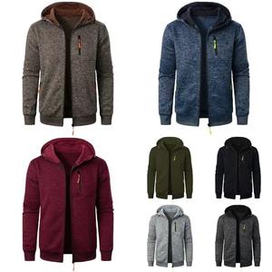 Sweats à capuche personnalisés pour hommes Sweat à manches longues avec fermeture éclair Vêtements à capuche pour hommes Vêtements de sport Veste décontractée coupe ajustée - Product Image 1