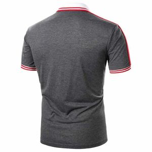 Nouvel arrivage de polos pour hommes Logo personnalisé de haute qualité Design décontracté Tissu tricoté respirant Dernier motif uni - Product Image 3
