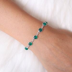 Handmade Boho Style Bracelet Jewelry 925 Sterling Silver Green Onyx Gemstone Trending Bracelet Jewelry for Women Gift for Her - Product Image 4