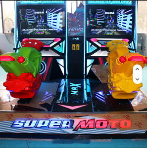 Machine de jeu d'arcade de course de supermoto à monnayeur, de luxe, 4D, en plastique, pour 2 joueurs, avec effets lumineux - Product Image 5