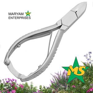 Pinces à ongles à lame incurvée en acier avec poignée imprimée pour le soin des ongles des orteils Ressort de baril - Product Image 4