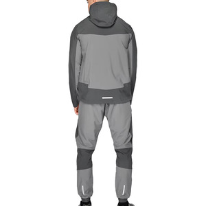 Survêtement décontracté à fermeture éclair en molleton respirant pour hommes, Vente en gros de survêtements en polyester avec logo personnalisé Protection UV à séchage rapide pour l'hiver - Product Image 2