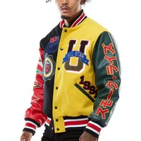Patch brodé en laine chenille personnalisé pour l'hiver veste Lettermen Vintage Varsity College pour hommes veste bombardier Letterman pour l'université