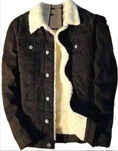 Veste en jean boutonnée pour homme, design personnalisé OEM, haute qualité, 100% coton, streetwear avec fourrure, veste personnalisable tendance - Product Image 5