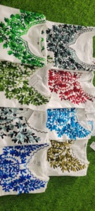 Débardeur brodé bleu foncé blanc décontracté pour femmes manches régulières motif géométrique longueur courte pour les saisons de printemps et d'automne - Product Image 5