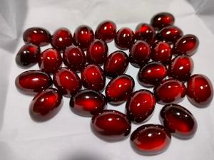 Pierre précieuse de cabochon de forme ovale de grenat d'hessonite naturel pour la fabrication de bijoux Pierres calibrées pour le produit d'argent de bijoux en vrac - Product Image 3