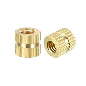 M3 Thread Nickel Plated Brass Knurled Insert Nut Polished Finish Premium Grade <b>Fastener</b> for Industrial Use - Product Image 4