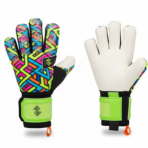 Échantillon gratuit Gants de gardien de but professionnels de haute qualité 4 mm Latex Antidérapant Fermeture à crochets et boucles Protection de football - Product Image 1