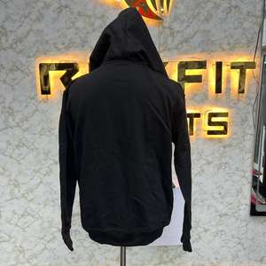 Sudadera con Capucha Desgastada, Chaqueta con Cierre de Cremallera y Pedrería, Lavado Ácido, Precio Ajustable, Estilo de Moda, Cremallera Rosa, Sudadera de Forro Polar para Hombre, Ropa Urbana - Product Image 2