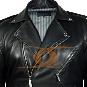 Veste de moto en cuir élégante pour homme, best-seller - Imperméable et respirante, couleurs personnalisées disponibles, qualité et service inclus - Product Image 4