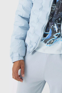 Latest Design Man's <b>Jacket</b> Heat Seal Hooded Puffer <b>Jacket</b> In <b>Light</b> Blue Windproof Quilted Down Coat Custom Bubble <b>Jacket</b> <b>Men</b> - Product Image 6