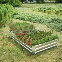 Bac à légumes surélevé rectangulaire en acier galvanisé pour extérieur, couleur argent, 6ftx3ftx1ft, pour légumes, fleurs, herbes, Nguyen Phuc GB003