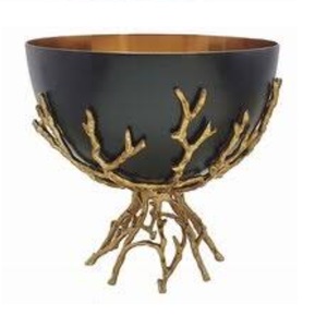Royal Look Brass Fruit Bowl With Gold Plated Stand Stylish Design Hotel Kitchen Catering Serving Bowl Home <b>Table</b> Decor Snacks - Product Image 6
