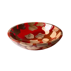 Nuevo cuenco para servir de resina azul hecho a mano, madera de mango ecológica para vajilla de cena y decoración del hogar para negocios - Product Image 5