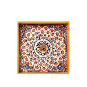 Plateau de service en MDF de haute qualité polyvalent et décoratif avec revêtement en émail peinture déco pour la maison et la table à manger - Product Image 3