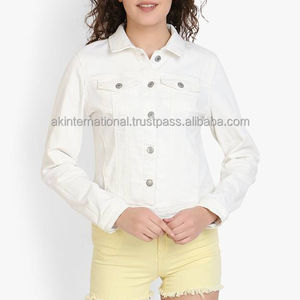 Vente chaude Denim Jean Veste Pour Femmes Tendance Mode Streetwear Camionneur Vestes Manteaux En Gros Et Personnalisé Respirant - Product Image 2