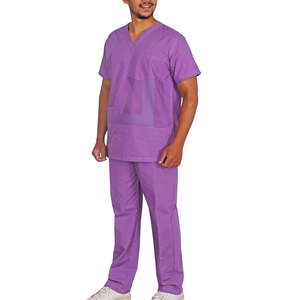 Ensemble de blouses en coton lisses et flexibles, conçues pour les journées de travail actives, haute durabilité, légères, écologiques, pour hommes, usage hospitalier - Product Image 2