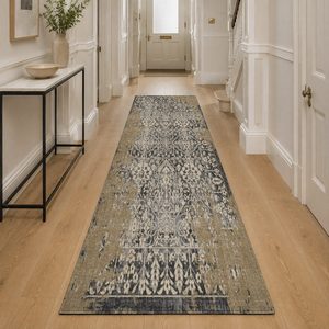 Tapis RUGS DEPOT LXDP-0217 en gros, couleur terre cuite dorée, style vintage oriental, imprimé numériquement, lavable en machine, en chenille, antidérapant - Product Image 5