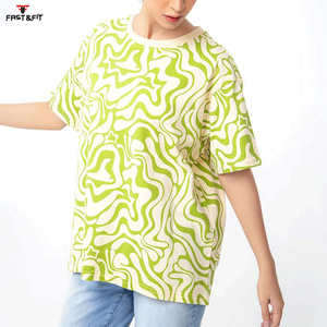 Camiseta de Manga Corta de Algodón 100% Casual, Tejida, con Cuello Redondo, Nuevo Diseño, Sublimación Personalizada para Mujer, Verano, Venta al Por Mayor - Product Image 5