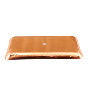 IndianArtVilla Plateau rectangulaire en cuivre pur martelé-Vaisselle de service pour la maison, l'hôtel et le restaurant - Product Image 4