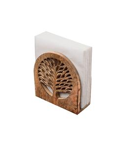 <b>Wooden</b> napkin holder for <b>dining</b> <b>table</b> buffet catering kitchen restaurant farmhouse <b>rustic</b> eco friendly durable stylish - Product Image 1