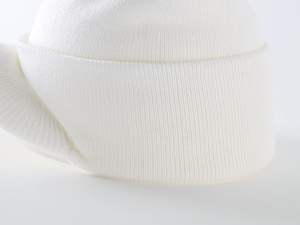 Bonnet d'hiver décontracté unisexe avec revers, chaud, double tricot, 100 % acrylique, tricoté à la main, respirant, imperméable, uni, idéal pour les voyages - Product Image 4