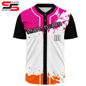 Hot Sale Custom Split Baseball Jersey T-Shirt for Men Personalized Sports Wear with Stitched Name and Number Sports Apparel - Product Image 4