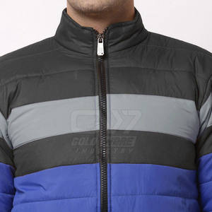 Chaquetas acolchadas de manga larga al por mayor, chaquetas acolchadas de poliéster transpirable de estilo personalizado para hombre - Product Image 6