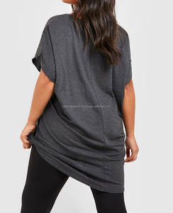 Personaliza tu Nueva Camiseta de Verano de Moda, de Mezclilla y Algodón, con Cierre, Talla Grande, Holgada, con Hombros Caídos y Manga Corta para Mujer - Product Image 1