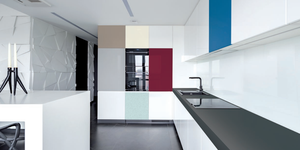 18 mét thiết kế hiện đại Acrylic melamine phải đối mặt với MDF Board 1220*2440 mét Kích thước cho TV khán đài Tủ Sách E1 formaldehyde tiêu chuẩn khí thải - Product Image 4