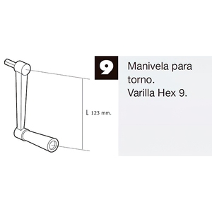 Manovella per Tornio Persiana Bianca - Product Image 2